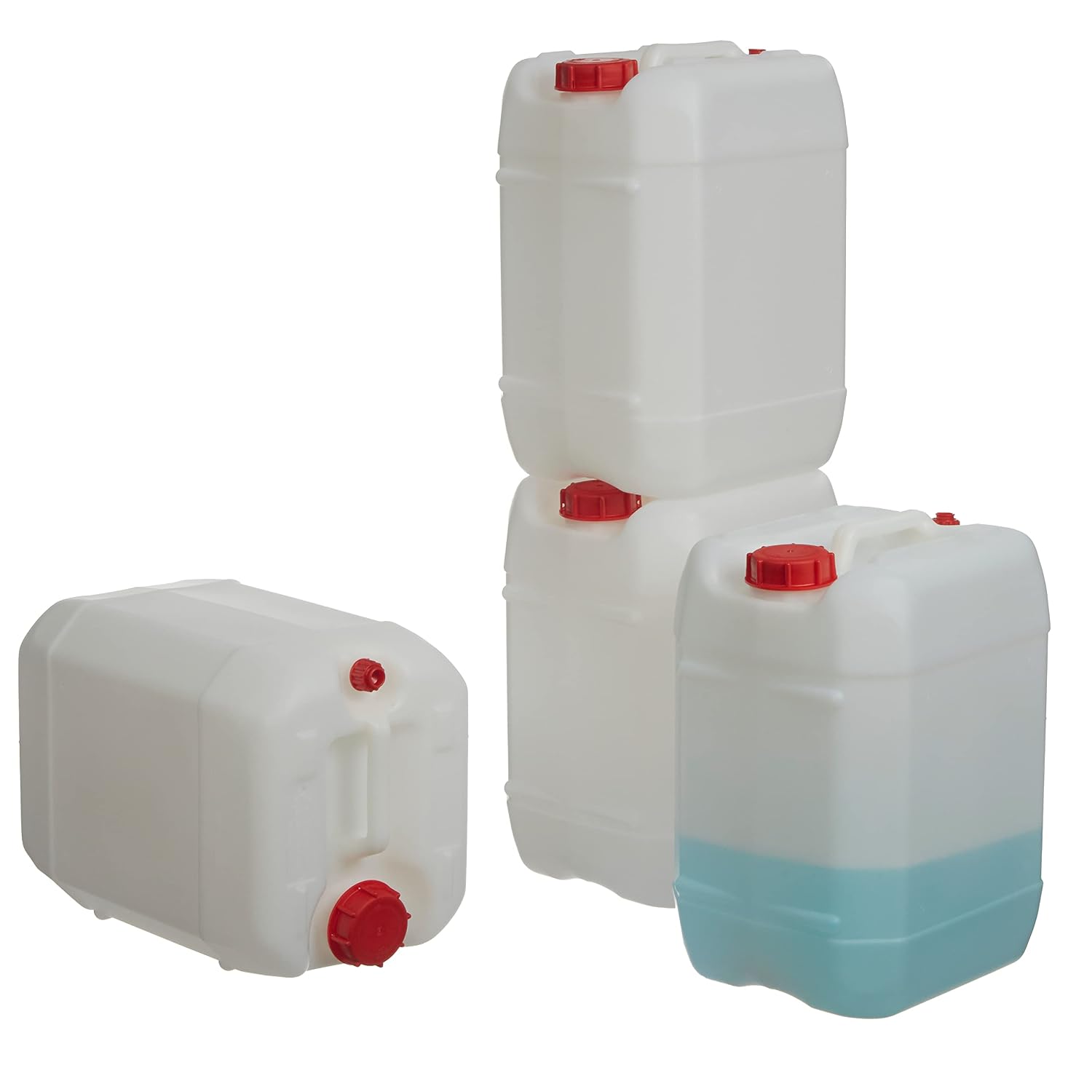 Food Storage Handling - ภาชนะพลาสติกแบบซ้อนกันได้ขนาด 5 แกลลอน, ฝาปิดกันรั่วพร้อมปะเก็น, มีหูจับที่แข็งแรง, ภาชนะเก็บของเหลวเกรดอาหาร