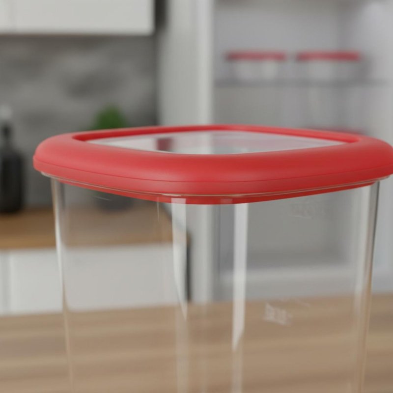 Food Storage Plastic - ชุดกล่องถนอมอาหารสุญญากาศ 6 ชิ้น ดีไซน์โปร่งใส กล่องพลาสติกสำหรับอาหารแห้ง สามารถวางซ้อนกันได้