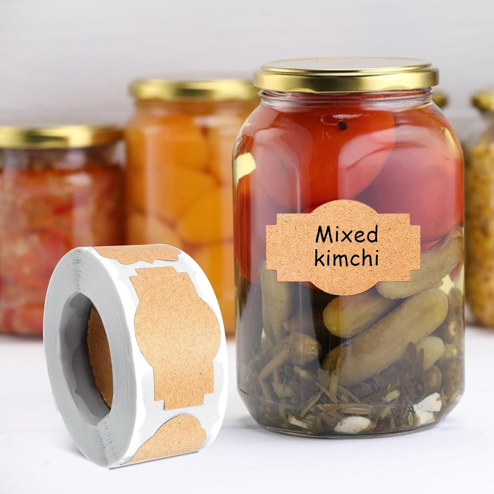 Food Storage Jar Labels - สติกเกอร์ติดขวดโหล 300 ชิ้น แบบม้วน ขนาด 5x3