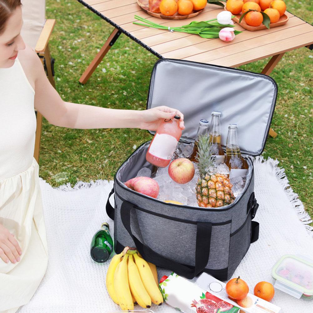 Food Storage Keep Warm - กระเป๋าเก็บความเย็นขนาด 30 ลิตร ผ้าอ็อกซ์ฟอร์ด กระเป๋าเก็บอาหารแบบเก็บความร้อน พกพาสะดวก