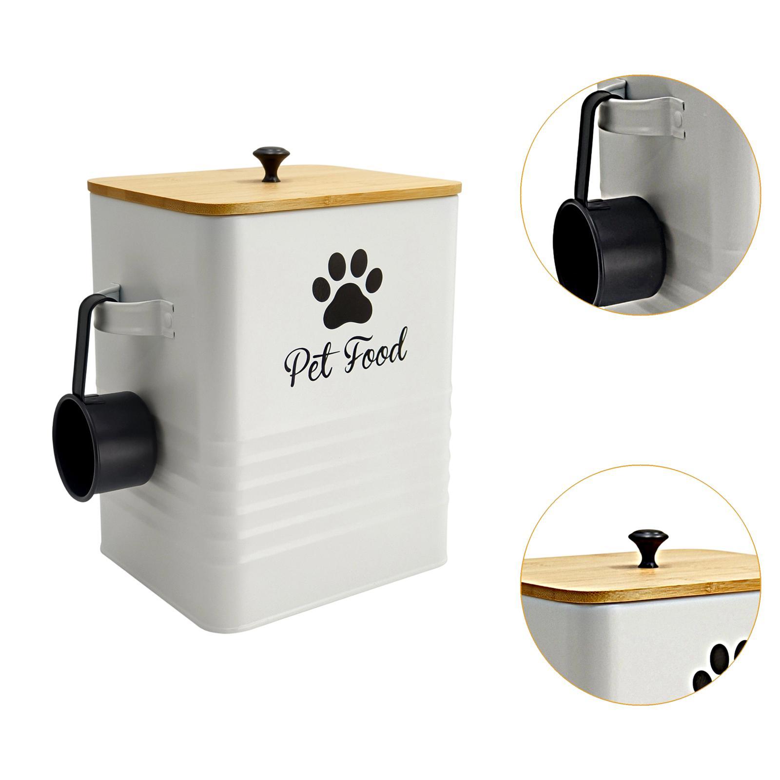 Food Storage Jars Airtight - ภาชนะเก็บอาหารสัตว์เลี้ยงแบบสุญญากาศ ป้องกันความชื้น กระปุกใส่ขนมสุนัข ความจุขนาดใหญ่ สำหรับจัดเก็บอาหารสุนัขและแมว บริเวณให้อาหาร