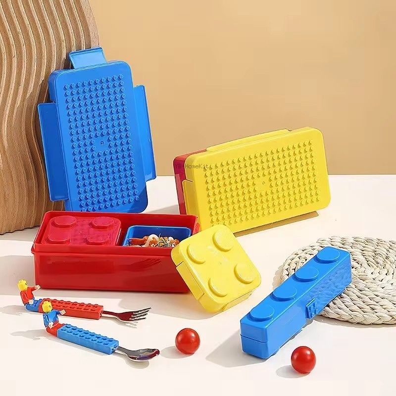 Food Storage Building - DIY Building Block Lunch Box โมดูลาร์บล็อกตัวต่อสำหรับเด็กนักเรียน