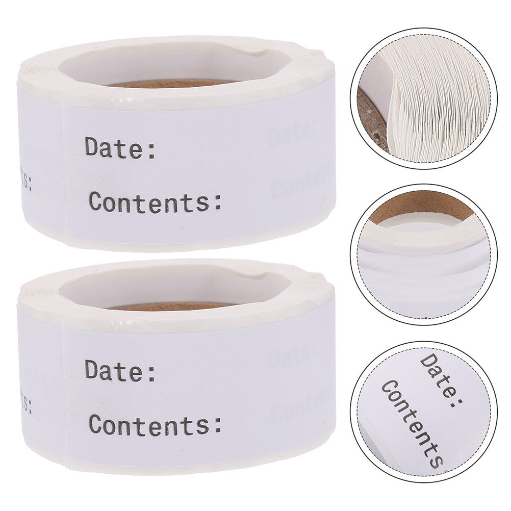 Food Storage Jar Labels - สติกเกอร์ติดอาหารแบบถอดได้ แบบพิมพ์ได้ ปลอดภัยสำหรับแช่แข็ง ใช้สำหรับทำเครื่องหมายวันที่ สำหรับภาชนะเก็บอาหารในครัว กล่อง