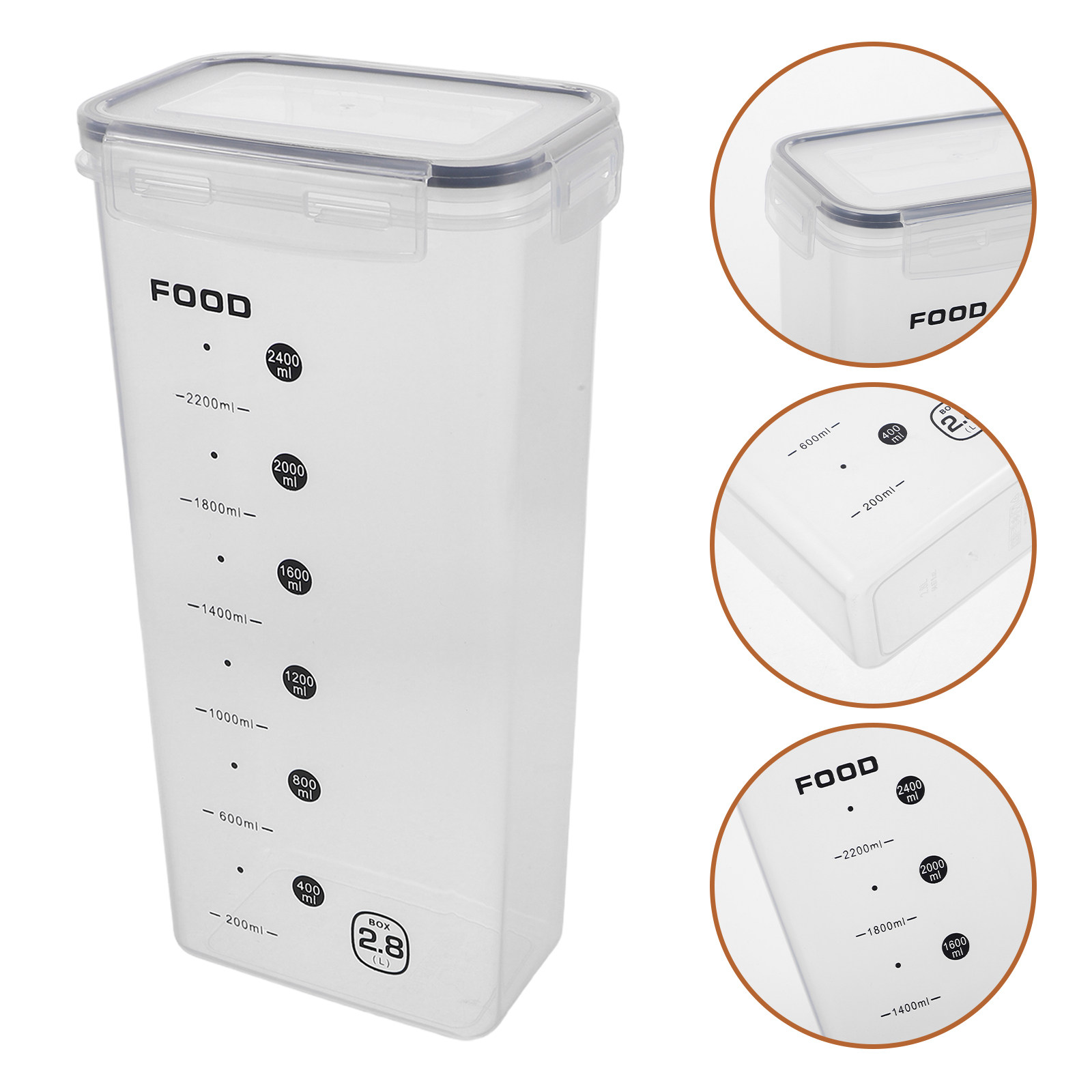 Food Storage Jars Airtight - ภาชนะเก็บอาหารแห้งแบบโปร่งใส 2 ชิ้น ปิดสนิทสำหรับเก็บข้าว ซีเรียล พาสต้า
