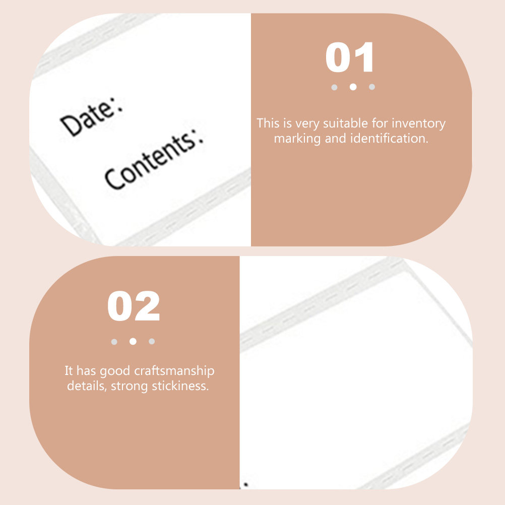 Food Storage Jar Labels - สติ๊กเกอร์ฉลากอาหารแบบมืออาชีพ 1 ม้วน สำหรับขวด โหล ภาชนะ