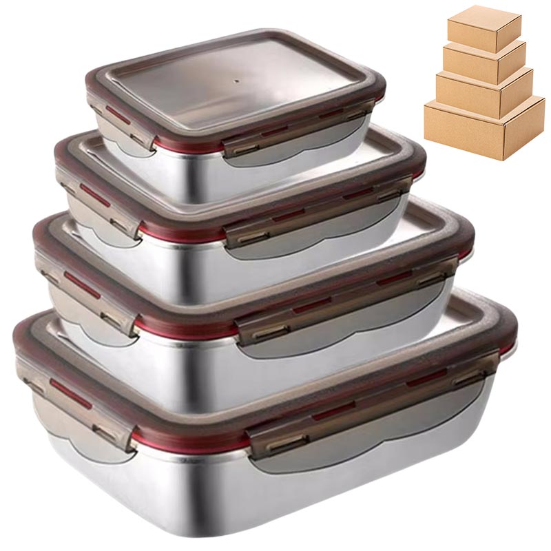 304 สแตนเลสอาหารกล่องอาหารกลาง - Food Storage Tupperware บทวิจารณ์และราคา