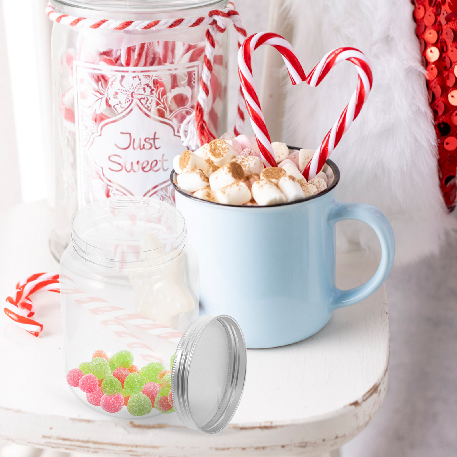 ขวดพลาสติกใส 4 ชิ้น พร้อมฝาปิด - Food Storage Jars Airtight บทวิจารณ์และราคา