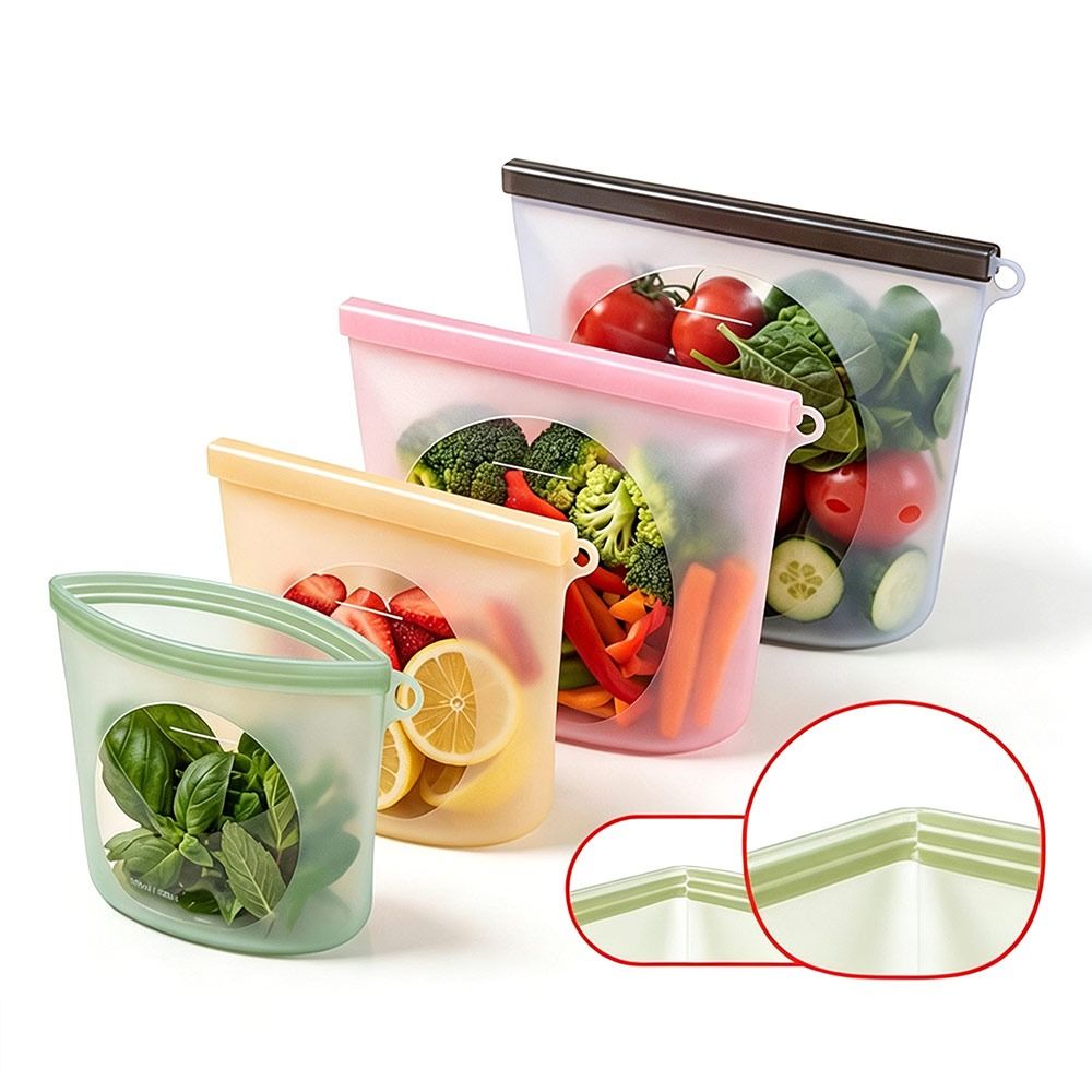 ถุงซิลิโคนถนอมอาหาร ถุงบรรจุภั - Food Storage Ziploc Bags บทวิจารณ์และราคา