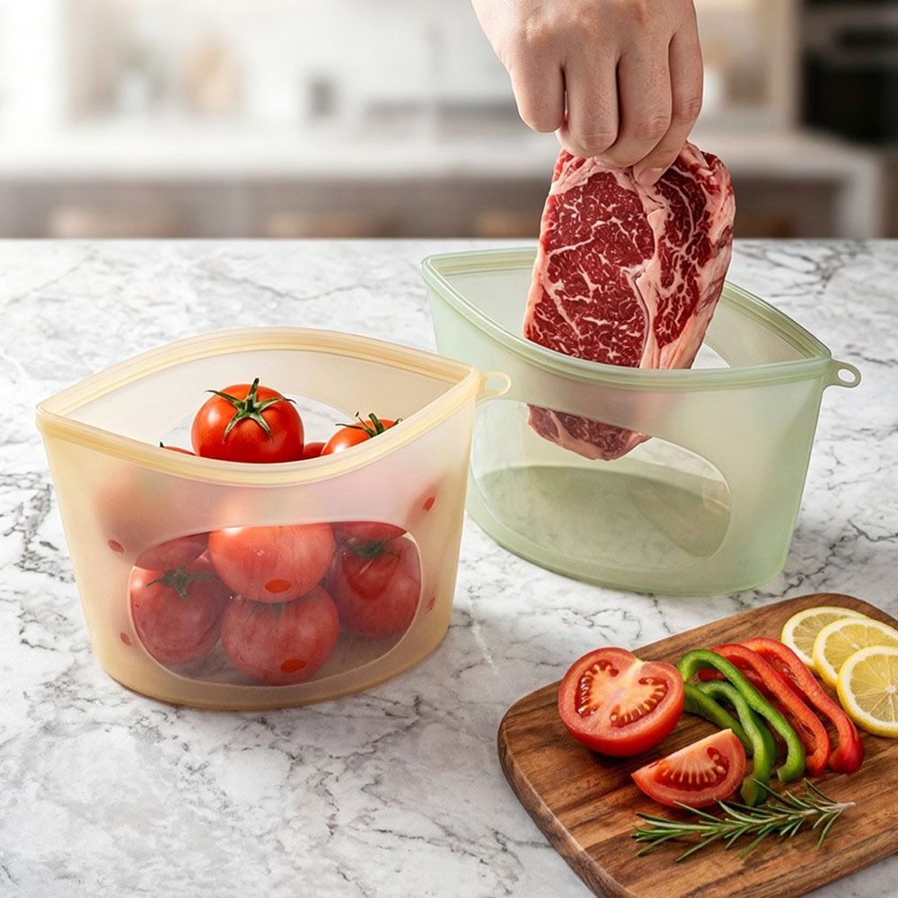 ถุงซิลิโคนถนอมอาหาร ถุงบรรจุภั - Food Storage Ziploc Bags บทวิจารณ์และราคา