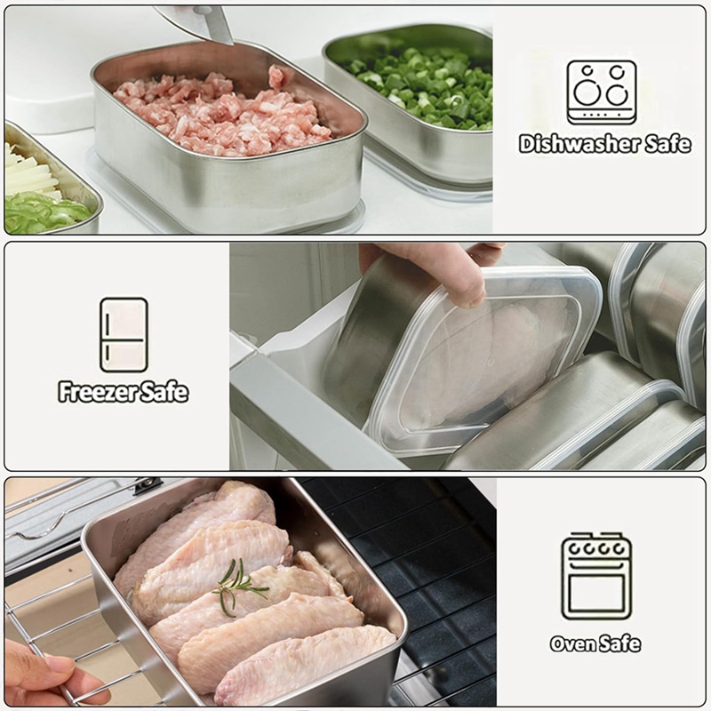 ภาชนะสแตนเลสสำหรับเก็บอาหาร, ก - Food Storage Boxes บทวิจารณ์และราคา