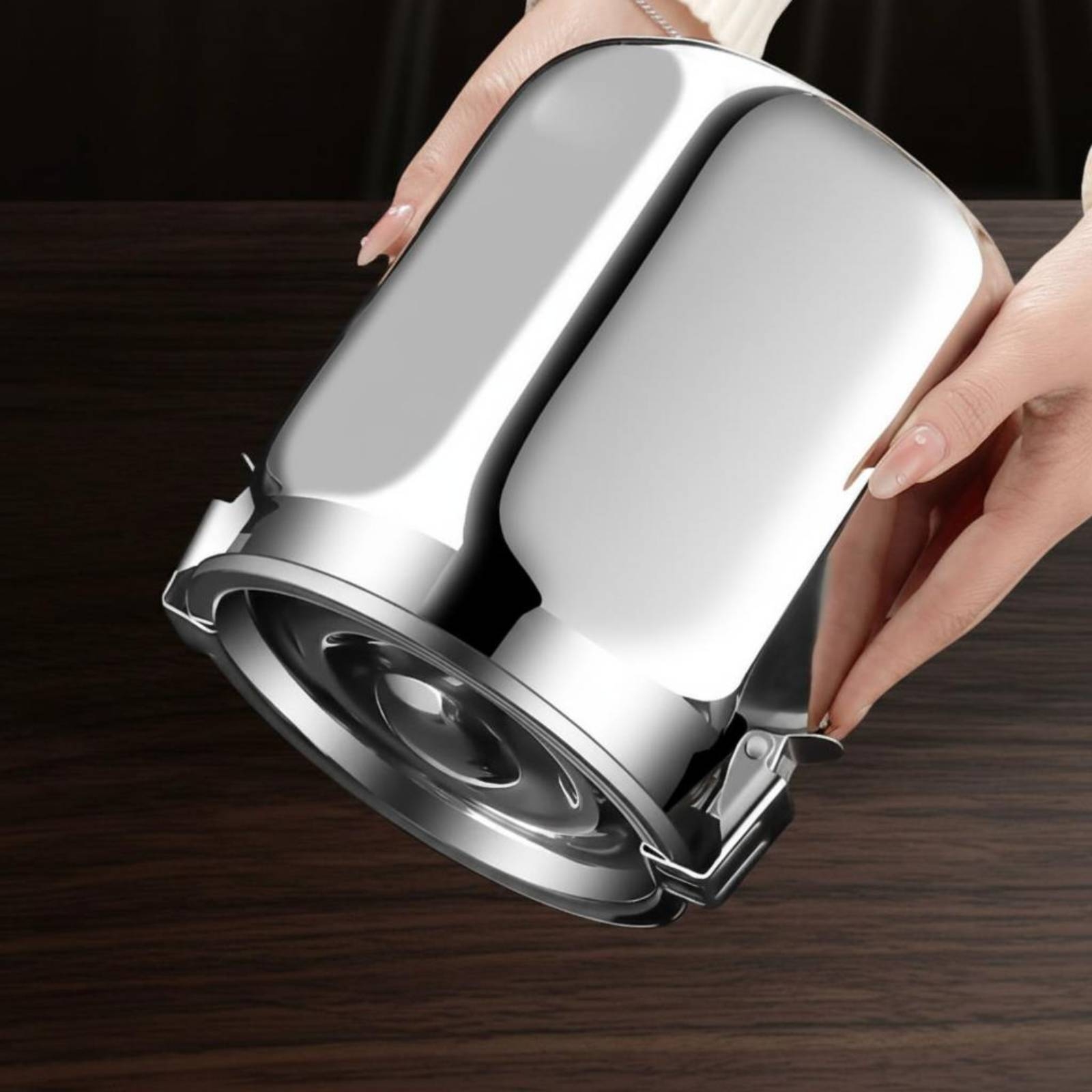กระป๋องสแตนเลสสุญญากาศสีเงิน ก - Food Storage Jars Airtight บทวิจารณ์และราคา