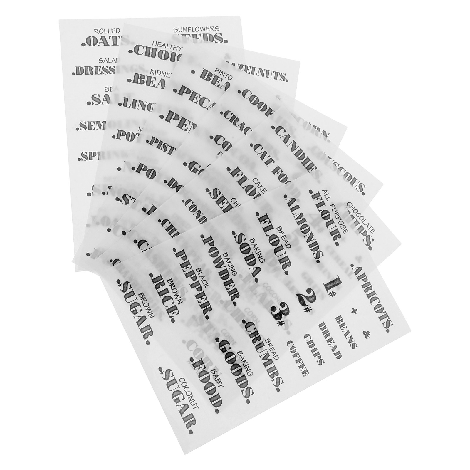 สติกเกอร์ใสกันน้ำสำหรับจัดระเบ - Food Storage Jar Labels บทวิจารณ์และราคา
