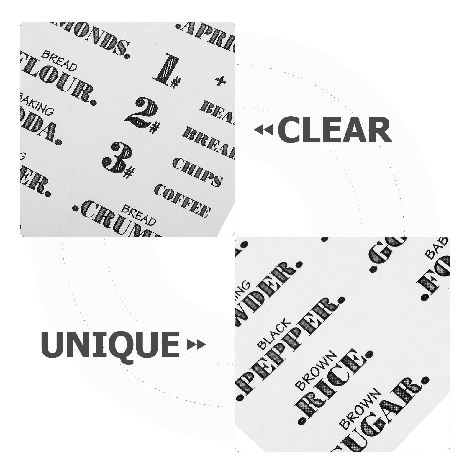 สติกเกอร์ใสกันน้ำสำหรับจัดระเบ - Food Storage Jar Labels บทวิจารณ์และราคา