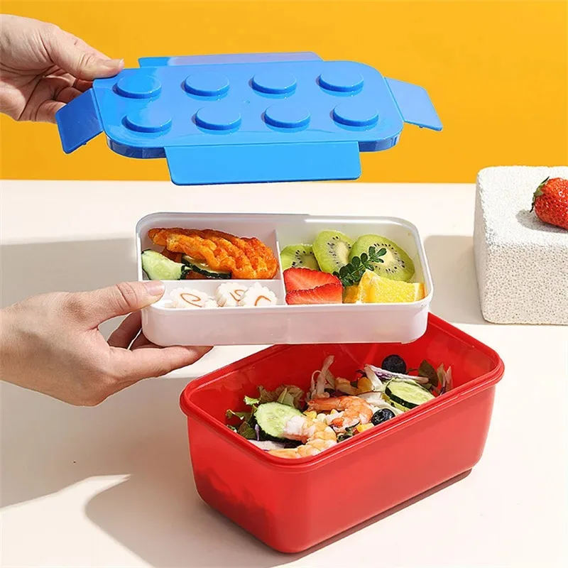 กล่องอาหารกลางวัน DIY แบบตัวต่ - Food Storage Building บทวิจารณ์และราคา