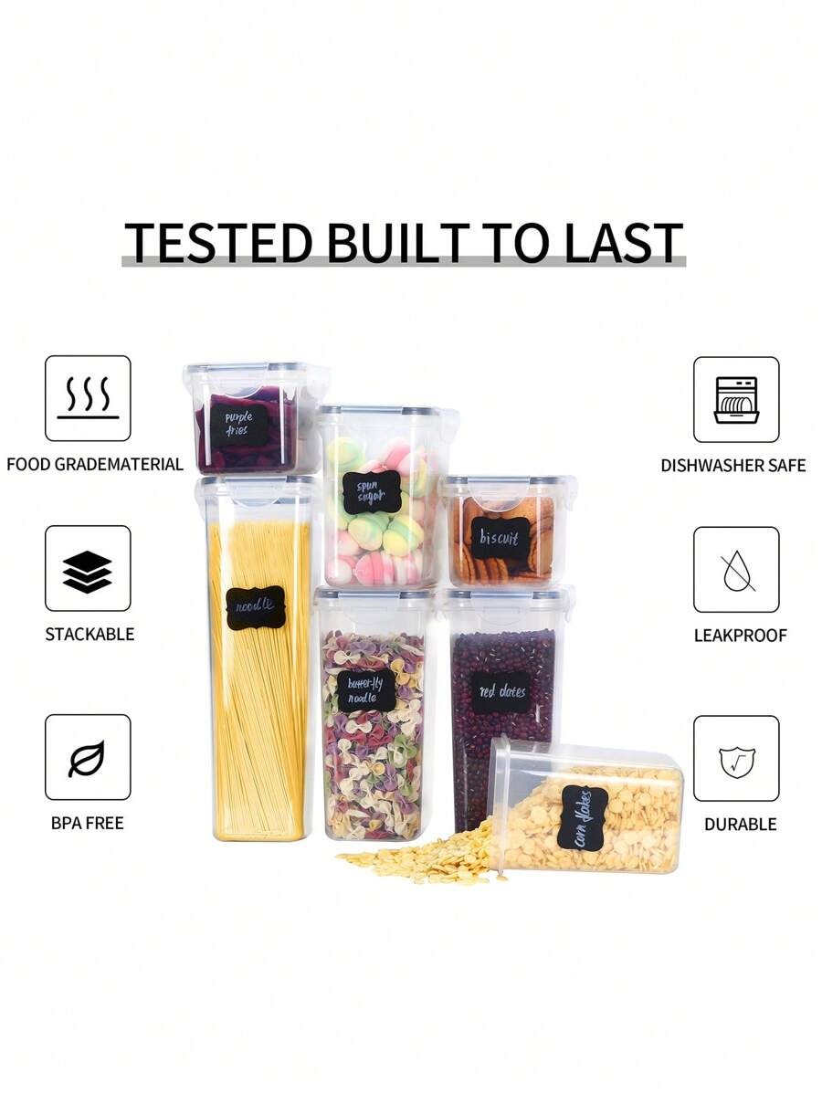 1/3/5/7pcs เก็บอาหาร Jars อาหา - Food Storage Jar Labels บทวิจารณ์และราคา