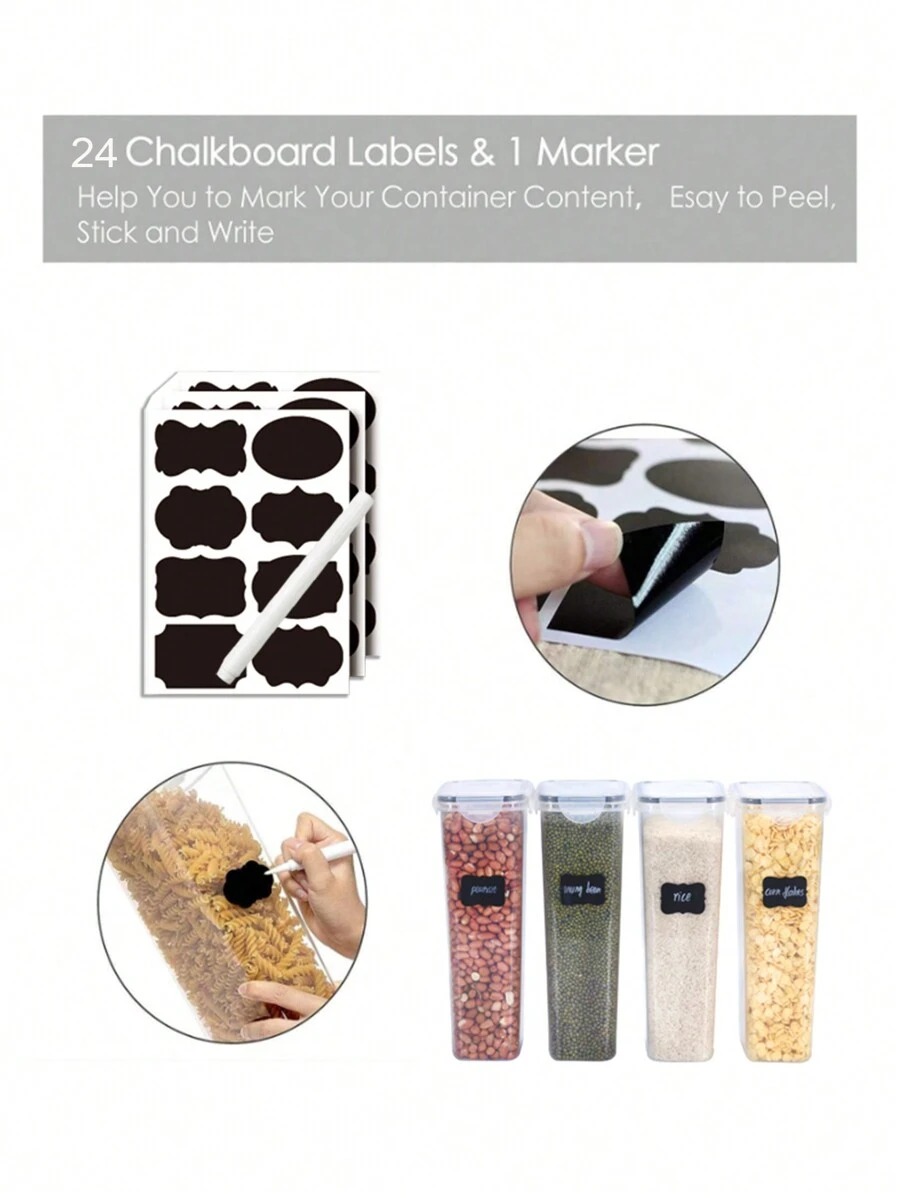 1/3/5/7pcs เก็บอาหาร Jars อาหา - Food Storage Jar Labels บทวิจารณ์และราคา