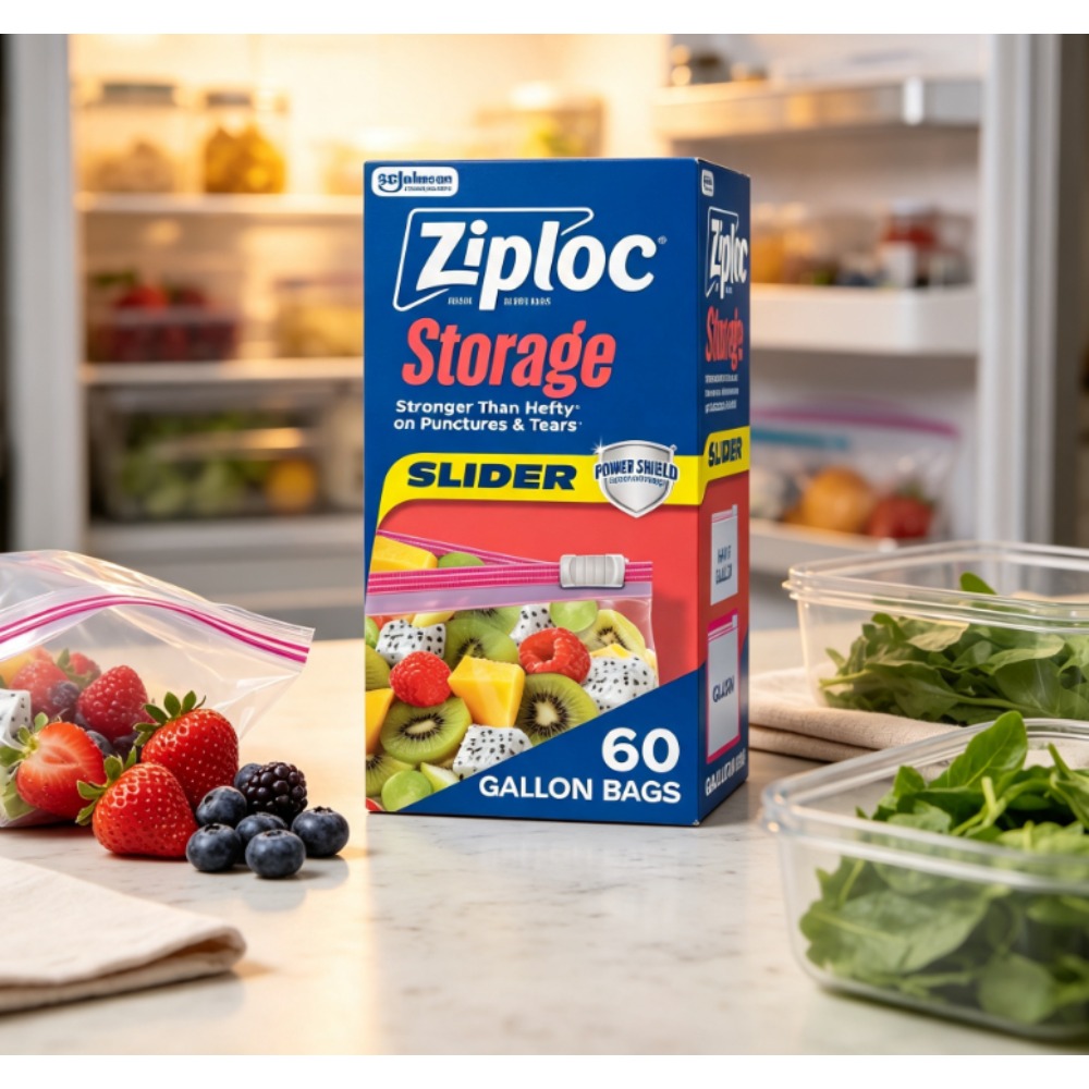 ซิปล็อค ®   ถุงเก็บอาหารแบบสไล - Food Storage Ziploc Bags บทวิจารณ์และราคา
