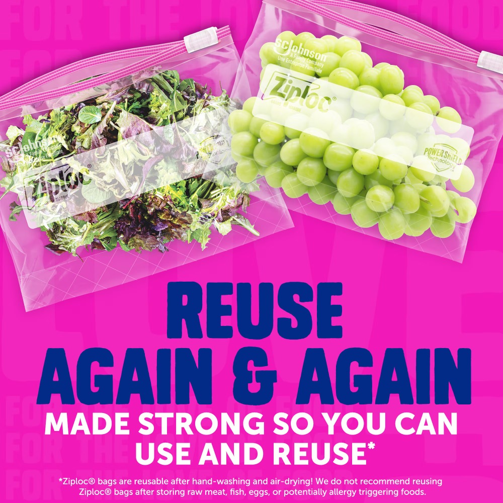 ซิปล็อค ®   ถุงเก็บอาหารแบบสไล - Food Storage Ziploc Bags บทวิจารณ์และราคา