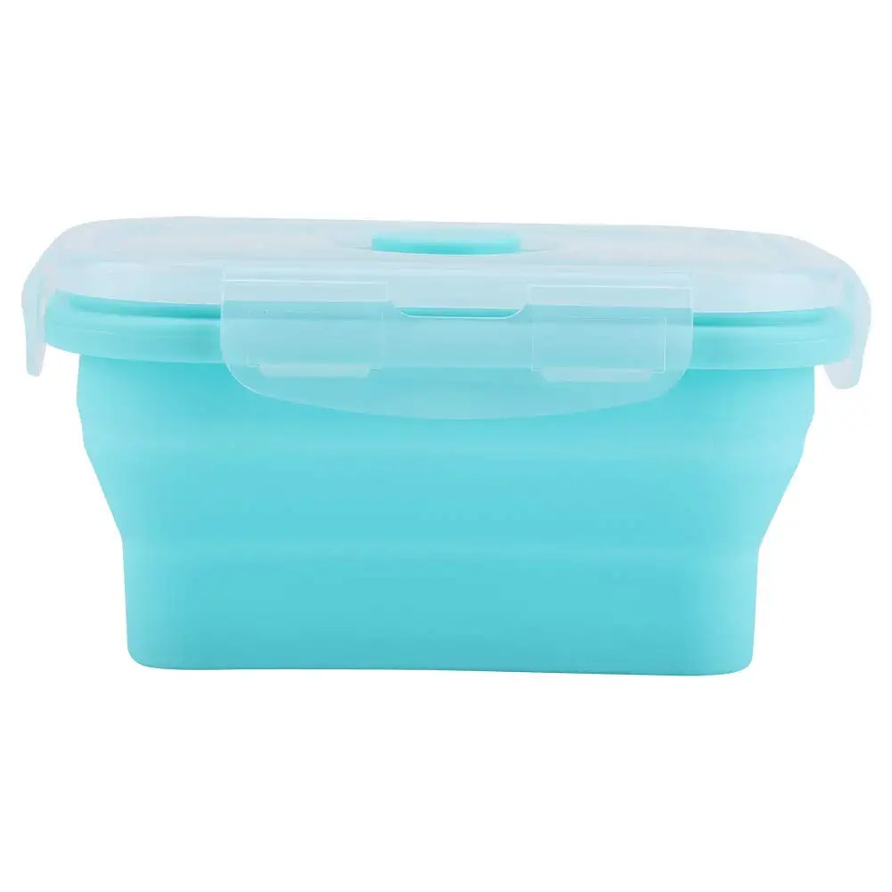4 ขนาดพับซิลิโคนอาหารแบบพกพา B - Food Storage Tupperware บทวิจารณ์และราคา
