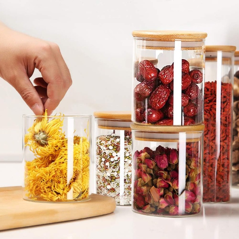 ชุดขวดแก้ว 12 ใบ พร้อมฝาปิดไม้ - Food Storage Jar Labels บทวิจารณ์และราคา