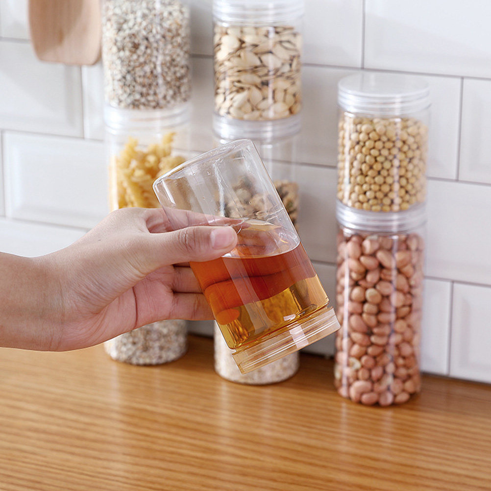 10 ชิ้น ขวดโหลพลาสติกใสคุณภาพส - Food Storage Jars Airtight บทวิจารณ์และราคา