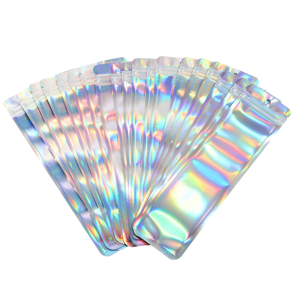 50 ชิ้นยาว Holographic ถุงบรรจ - Food Storage Ziploc Bags บทวิจารณ์และราคา