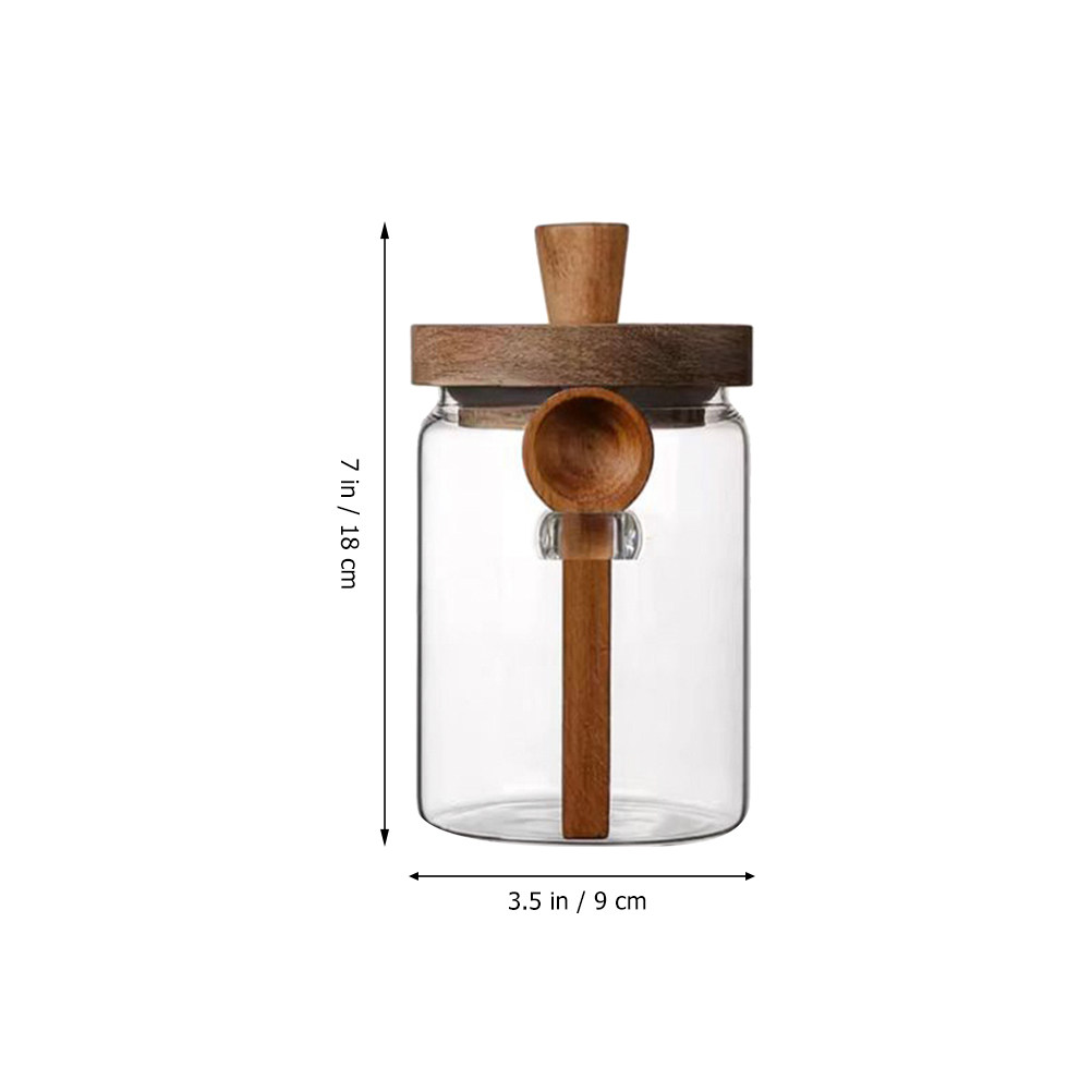 โถเก็บอาหารแก้วใสพร้อมฝาไม้ปิด - Food Storage Jars Airtight บทวิจารณ์และราคา