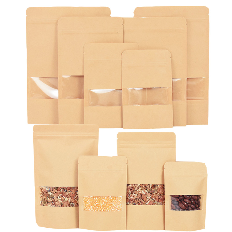 20/50pcs กระดาษคราฟท์ซิปล็อคถุ - Food Storage Ziploc Bags บทวิจารณ์และราคา