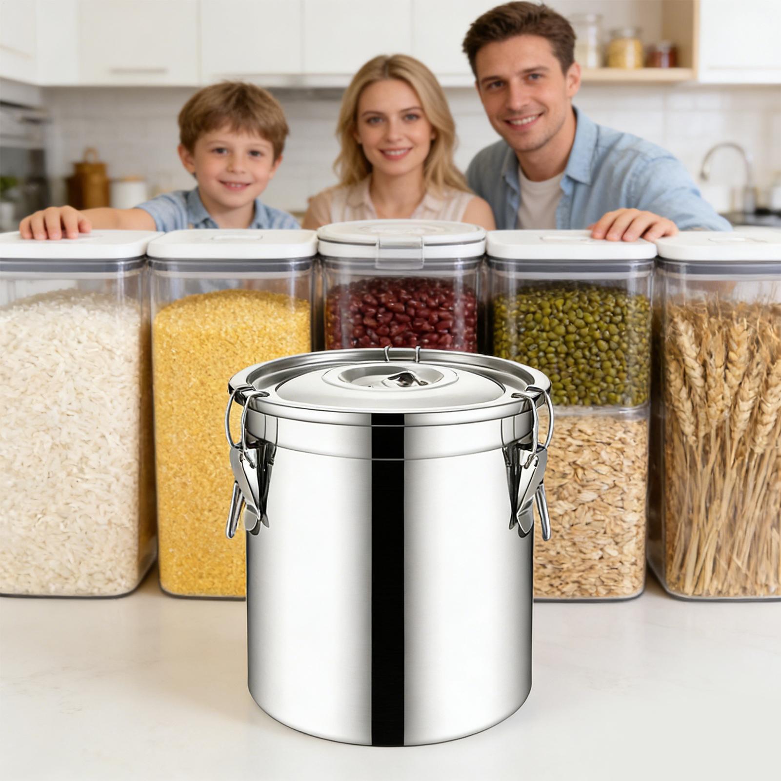โถสแตนเลส 6 ลิตร ปิดผนึกอย่างแ - Food Storage Jars Airtight บทวิจารณ์และราคา