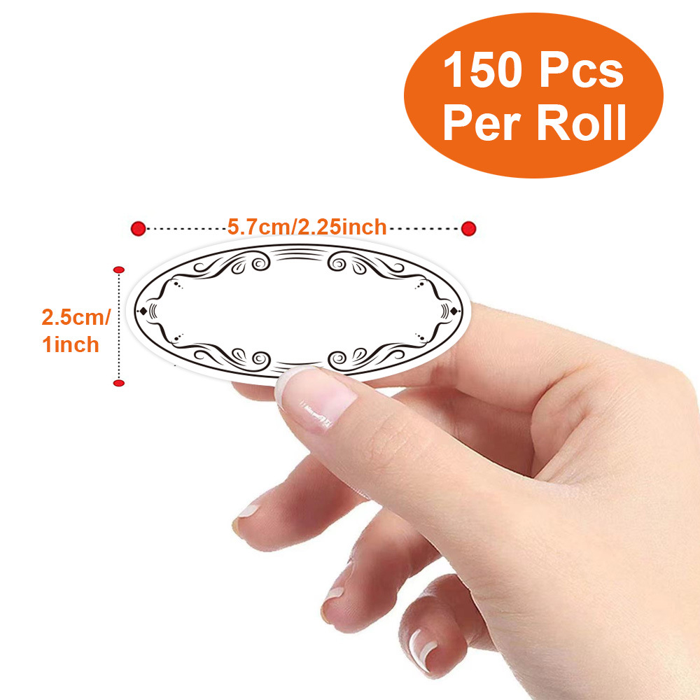150ชิ้นป้ายบรรจุอาหารทรงวงรีสำ - Food Storage Jar Labels บทวิจารณ์และราคา
