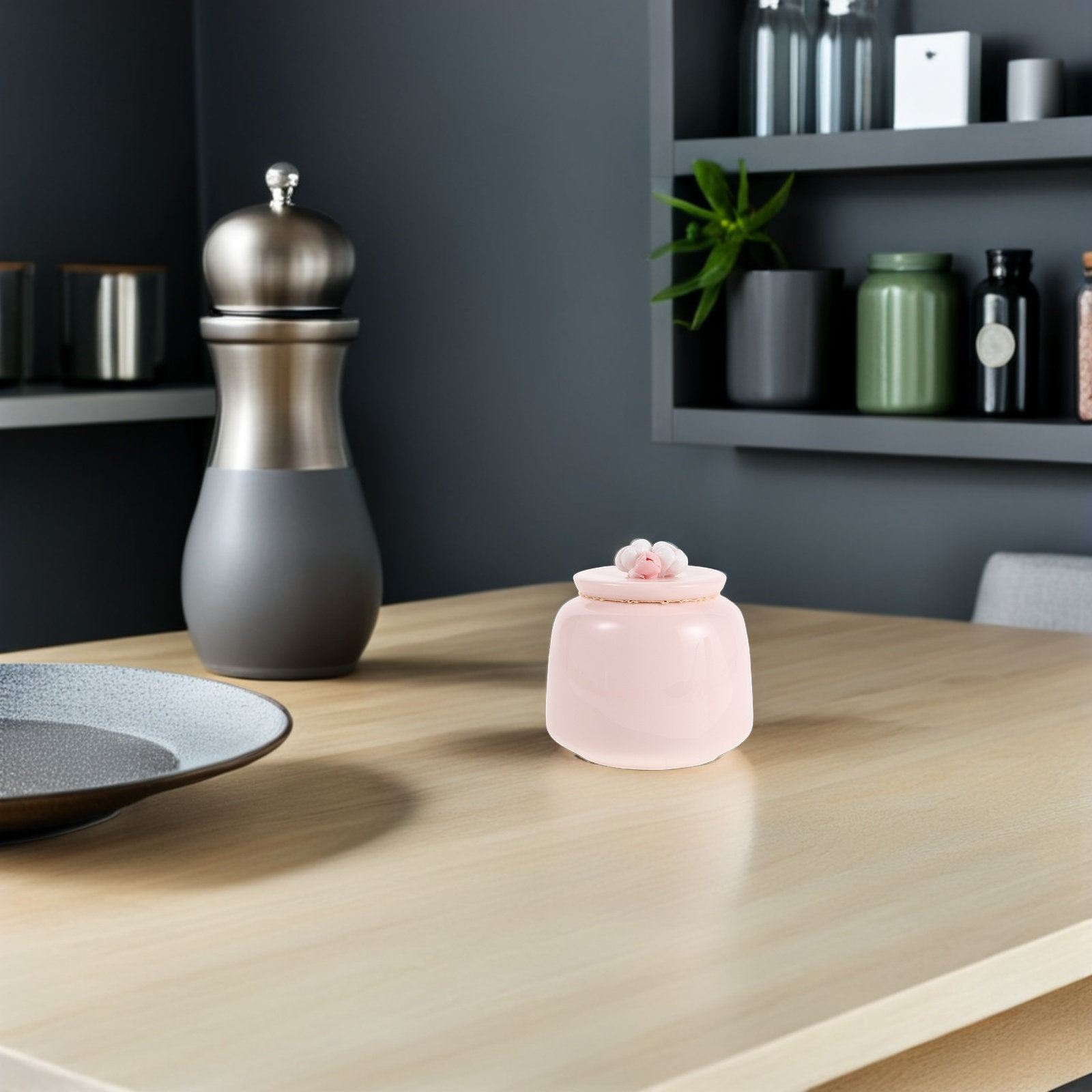 โถเซรามิกสีชมพูสำหรับเก็บชา ภา - Food Storage Jars Airtight บทวิจารณ์และราคา