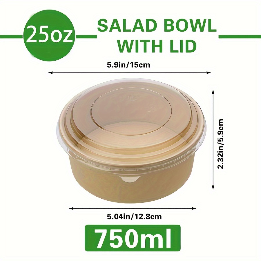 ชามกระดาษขนาด 25 ออนซ์/750 มล. - Food Storage And Organizer บทวิจารณ์และราคา