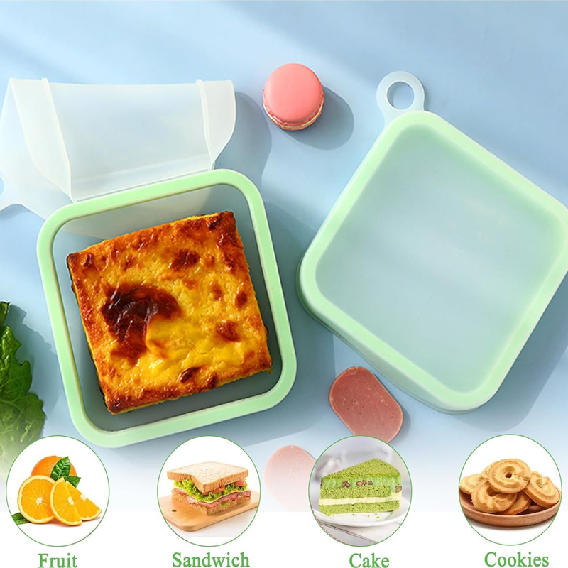 ซิลิโคนแซนวิช Toast กล่อง Bent - Food Storage Handling บทวิจารณ์และราคา